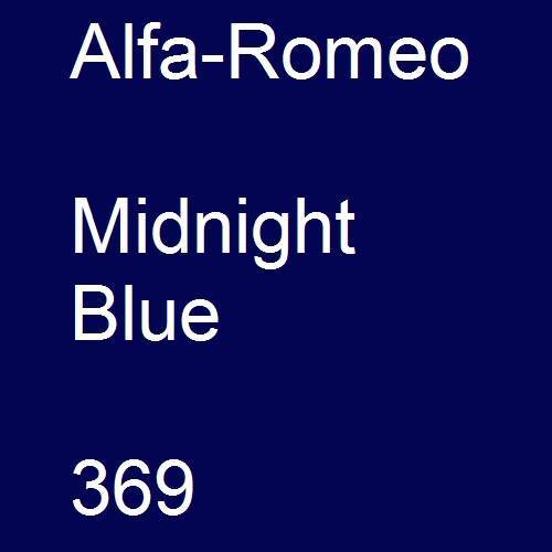 Alfa-Romeo, Midnight Blue, 369.